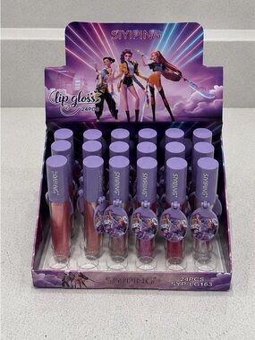 KPOP Demon Hunters Lip Gloss Set with Mirror 24 PCS Display Case | Sealed Case